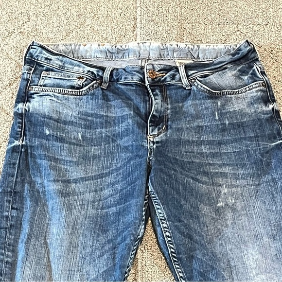 H&M Blue Skinny Jeans with Vintage Wash - Picture 2 of 11